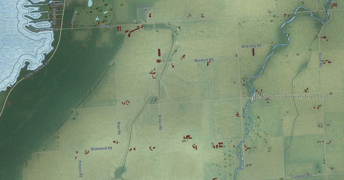Map of McKinley, Huron County, Michigan in 2026