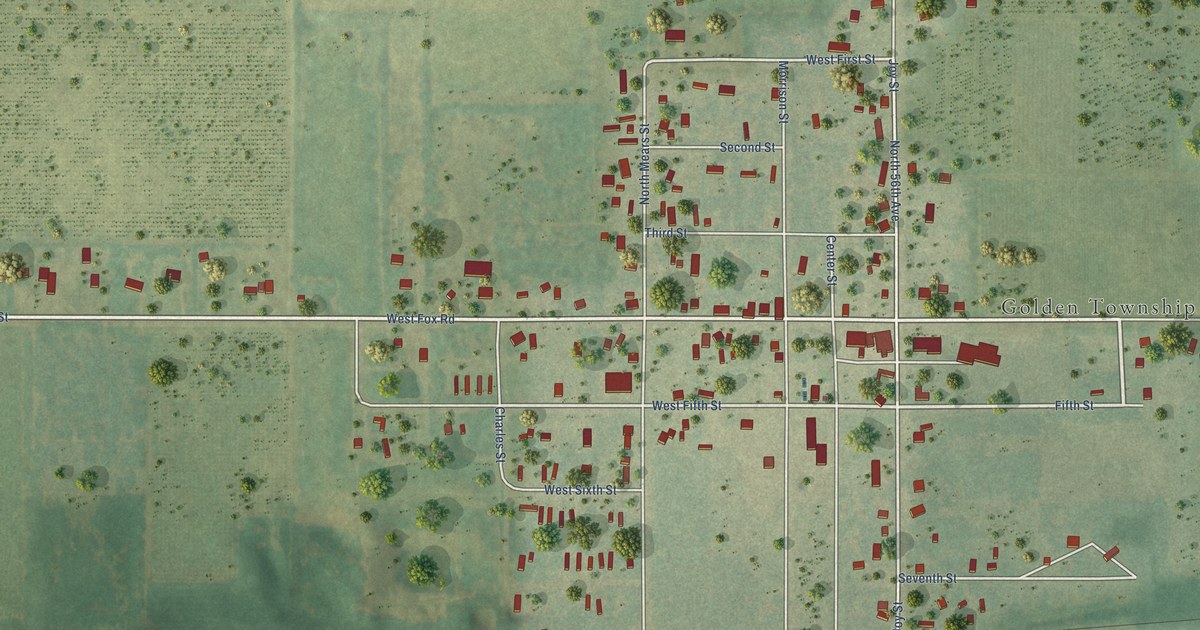 Map of Mears, Michigan in 2026