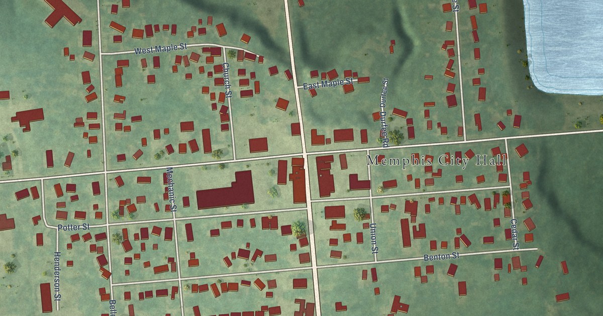 Map of Memphis, Michigan in 2026