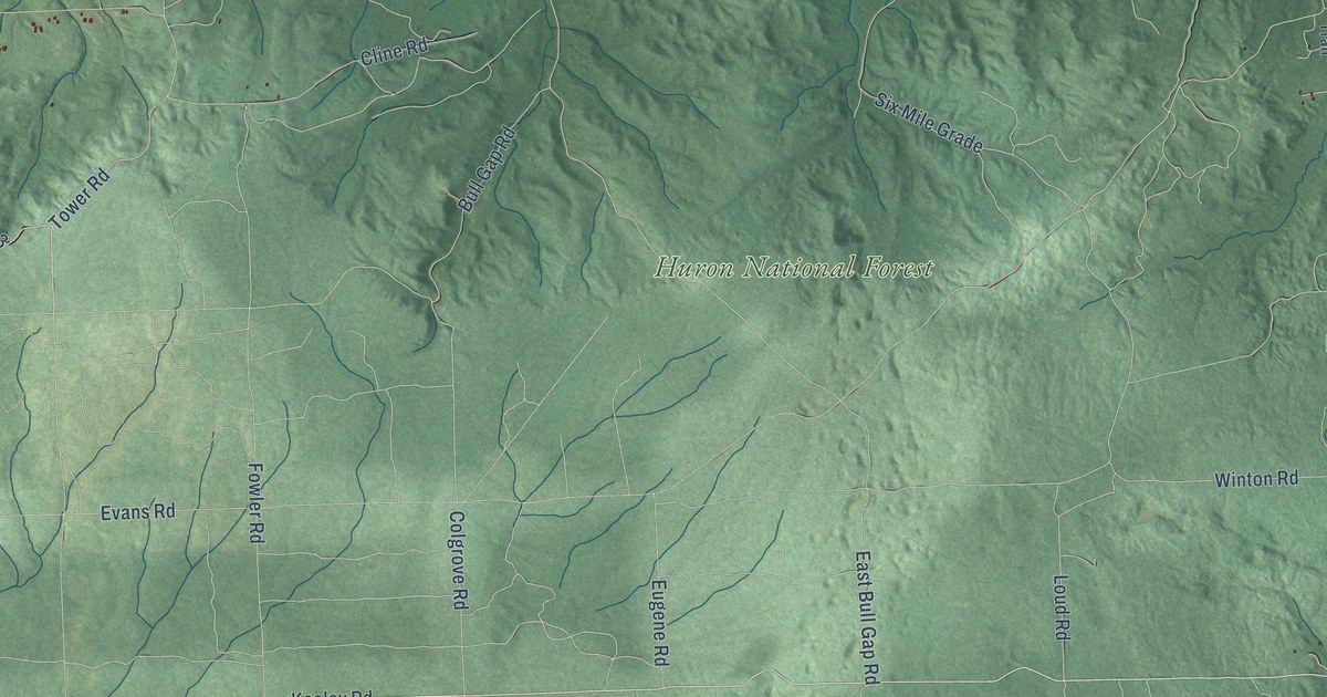 Map of Mentor, Oscoda County, Michigan in 2026