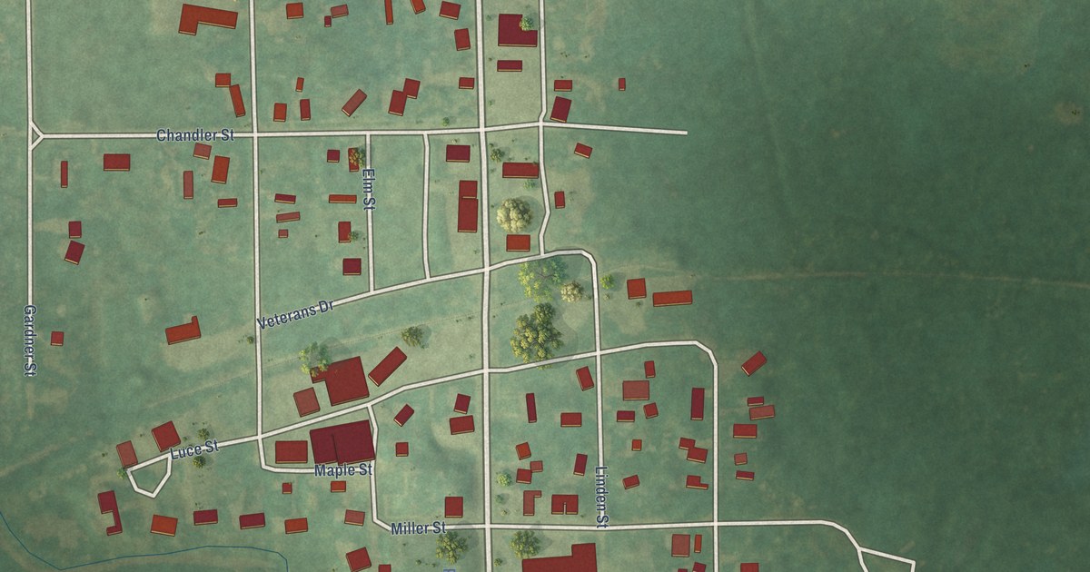 Map of Millersburg, Michigan in 2026