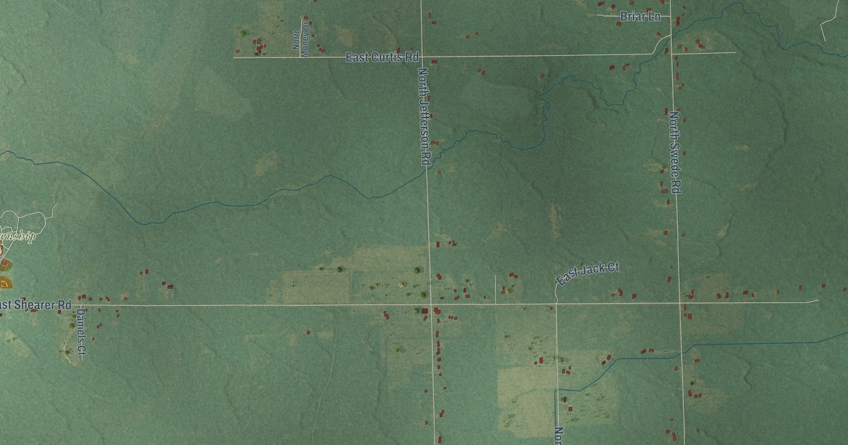 Map of Mills, Midland County, Michigan in 2026