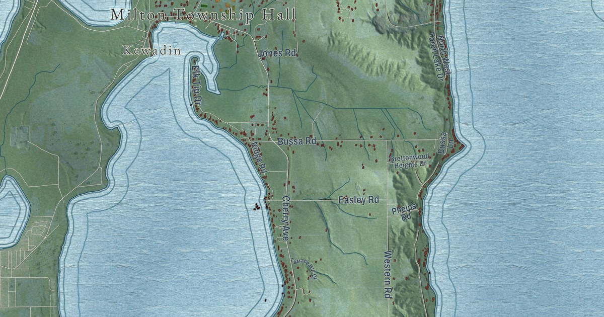 Map of Milton, Antrim County, Michigan in 2026