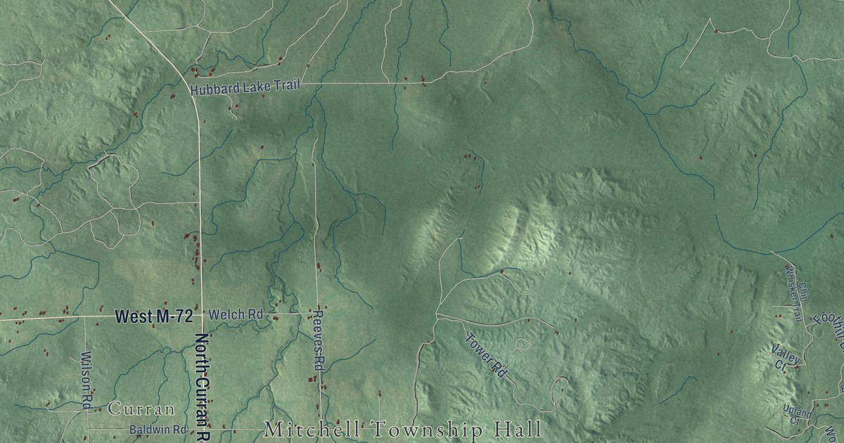 Map of Mitchell, Michigan in 2026