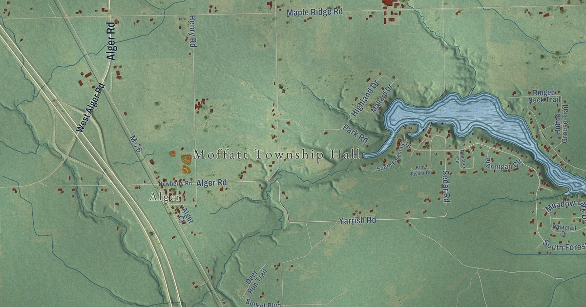 Map of Moffatt, Michigan in 2026