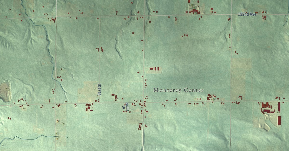 Map of Monterey, Michigan in 2026