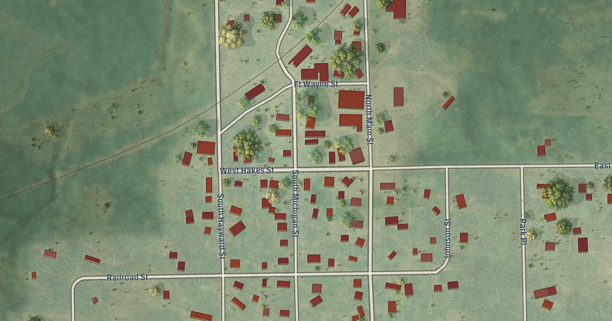 Map of Montgomery, Michigan in 2026