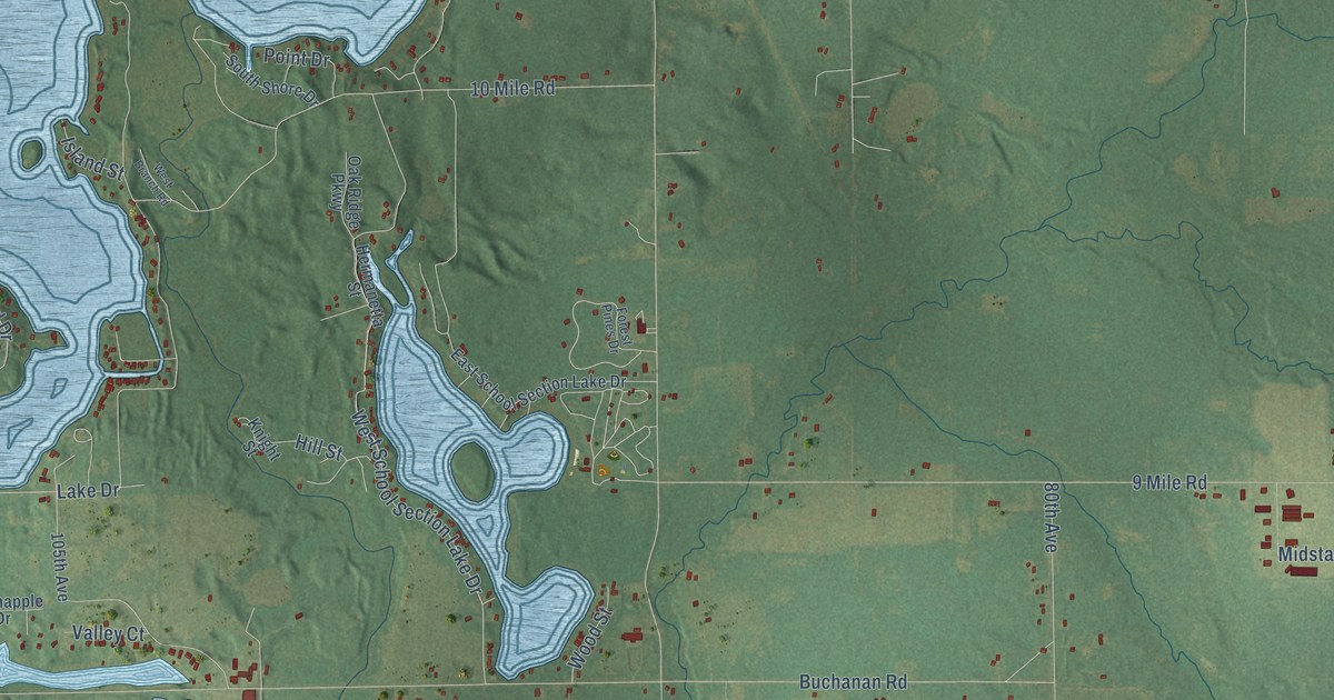 Map of Morton, Michigan in 2026