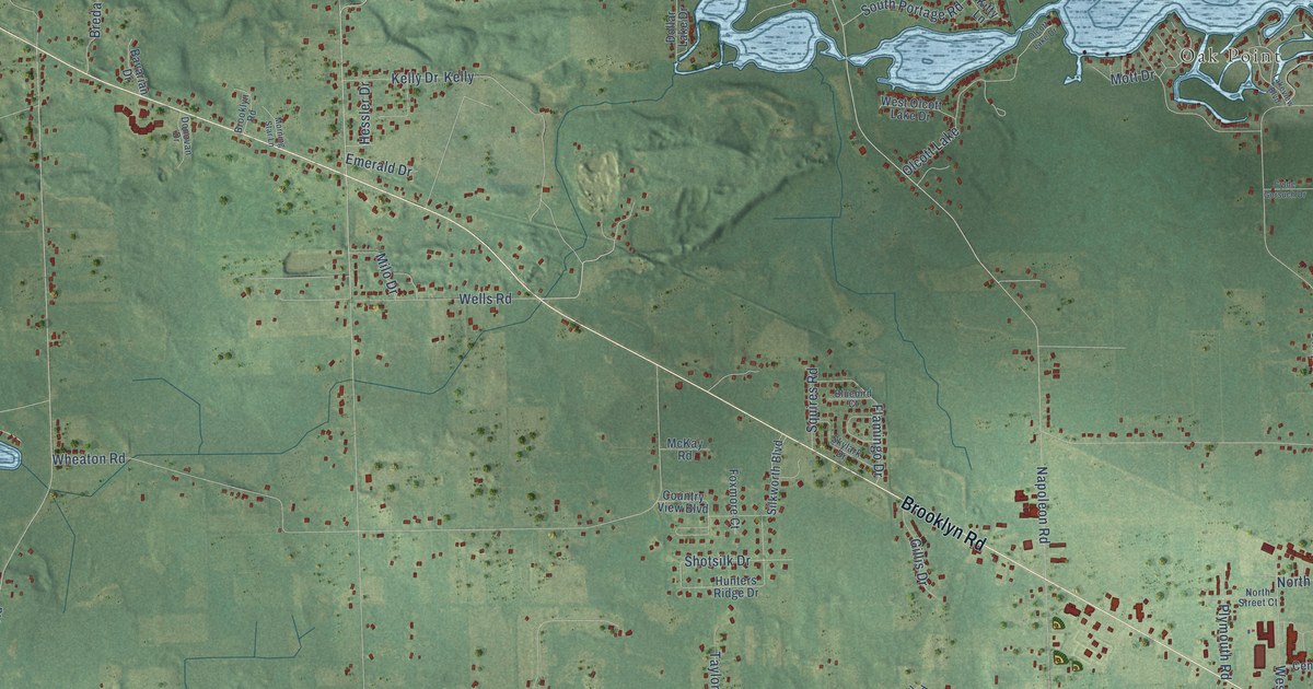 Map of Napoleon, Michigan in 2026