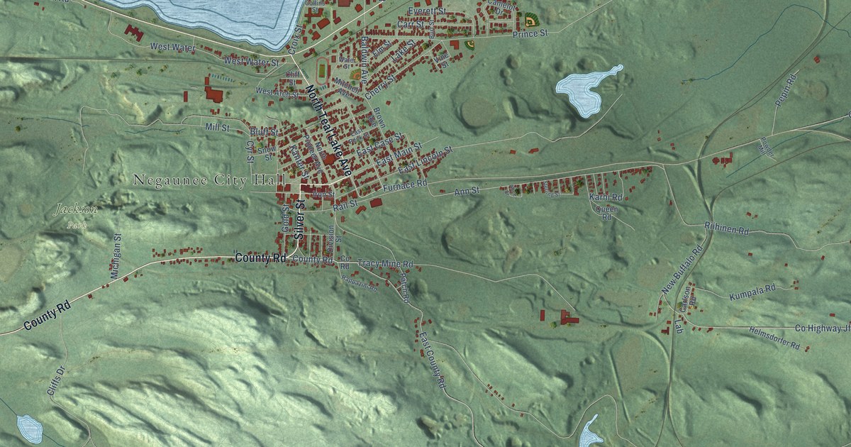 Map of Negaunee City, Michigan in 2026