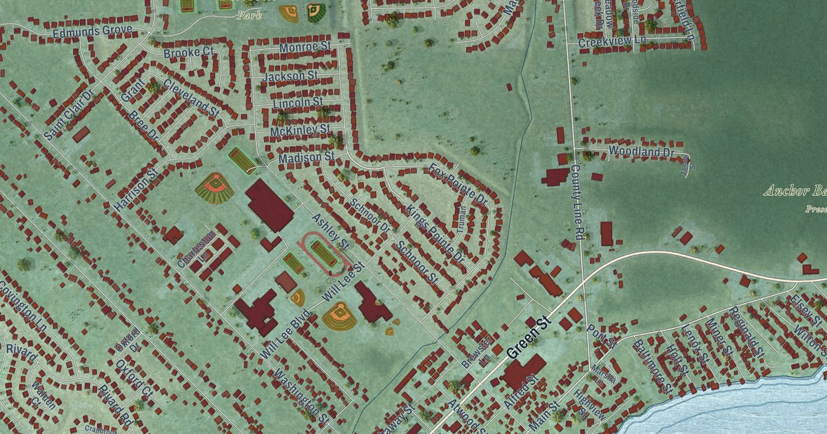 Map of New Baltimore, Michigan in 2026