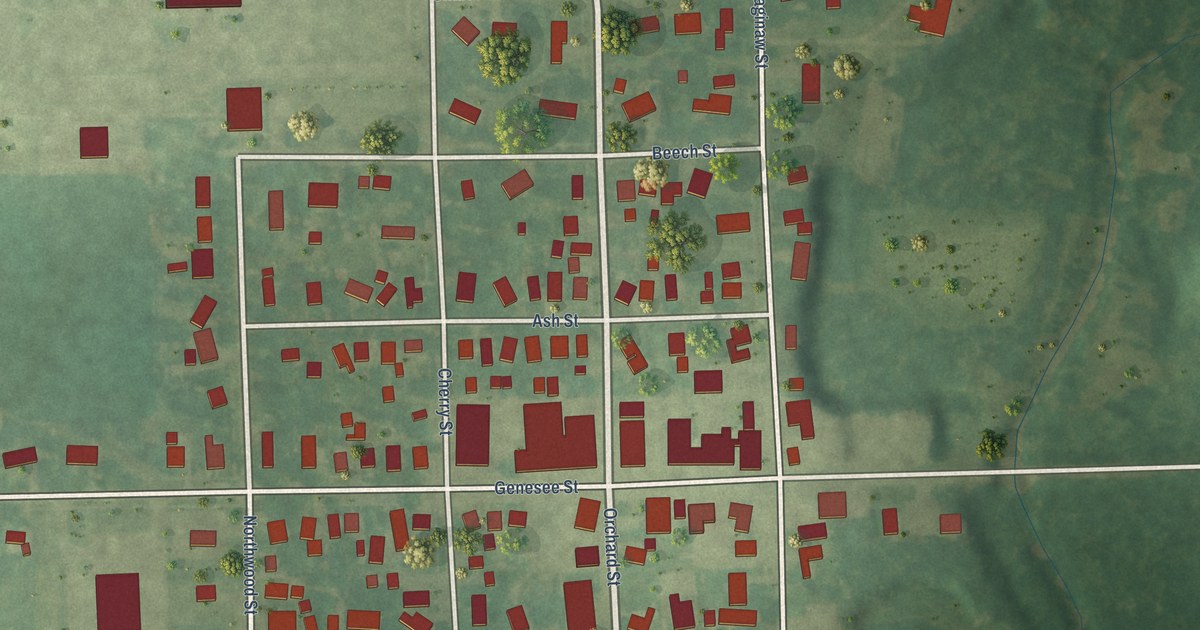 Map of New Lothrop, Michigan in 2026