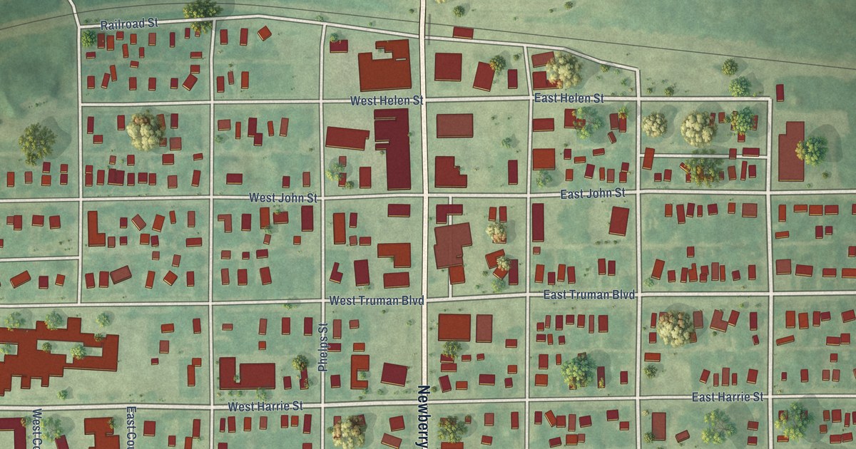 Map of Newberry, Michigan in 2026