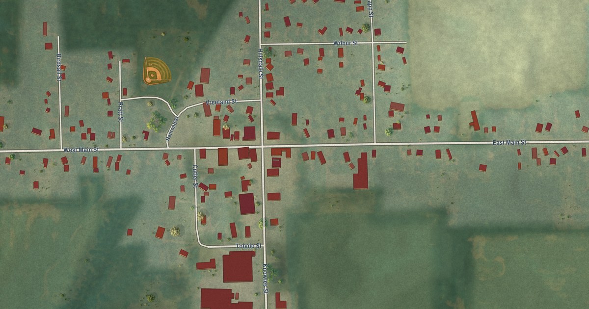 Map of North Adams, Michigan in 2026