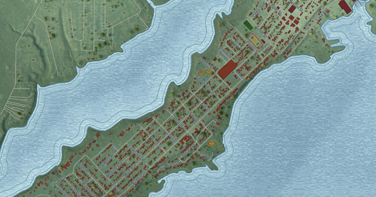 Map of North Muskegon, Michigan in 2026