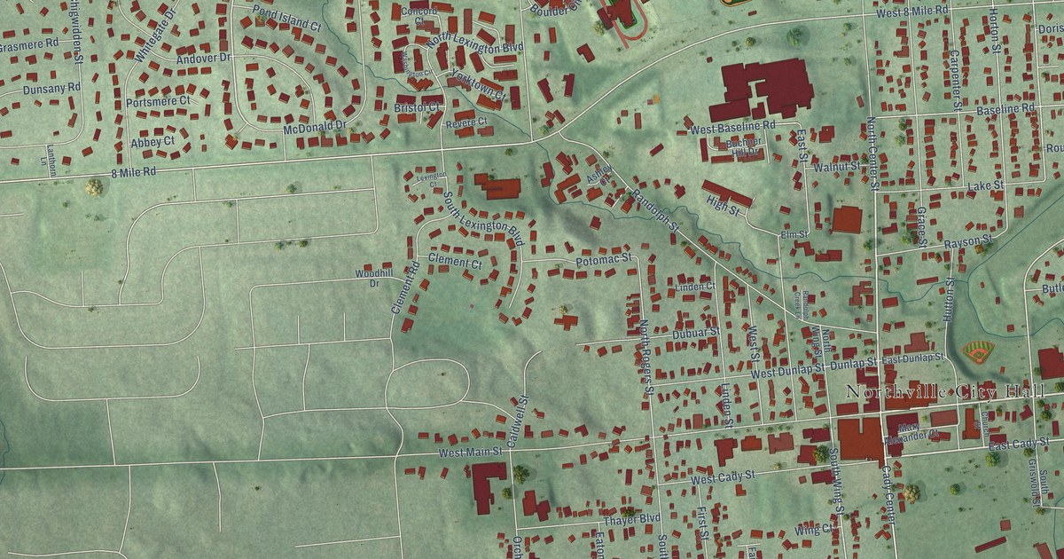 Map of Northville City, Michigan in 2026