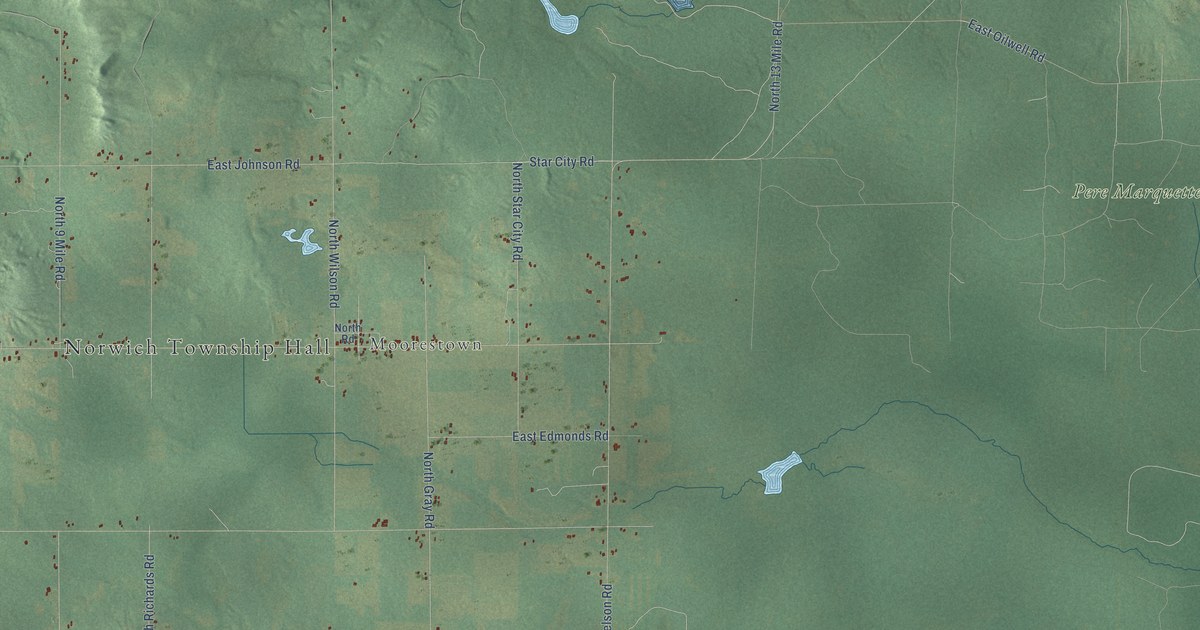 Map of Norwich, Missaukee County, Michigan in 2026
