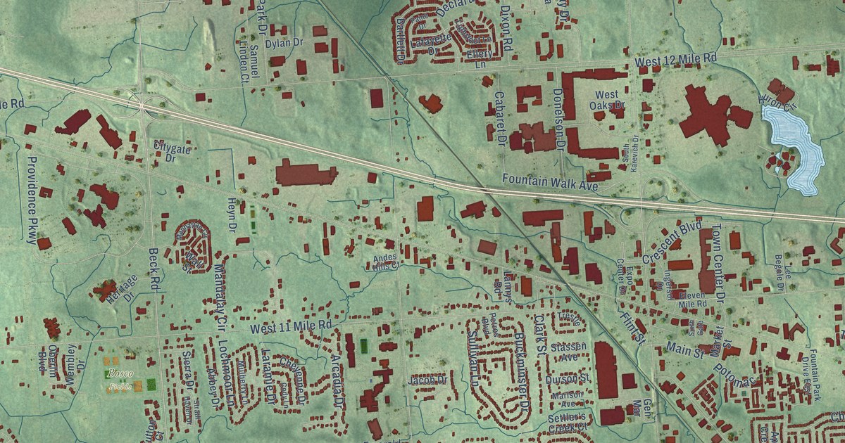 Map of Novi City, Michigan in 2026