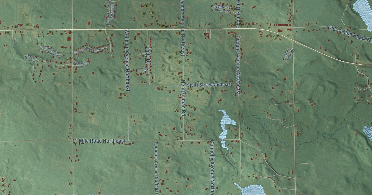 Map of Oakfield, Michigan in 2026