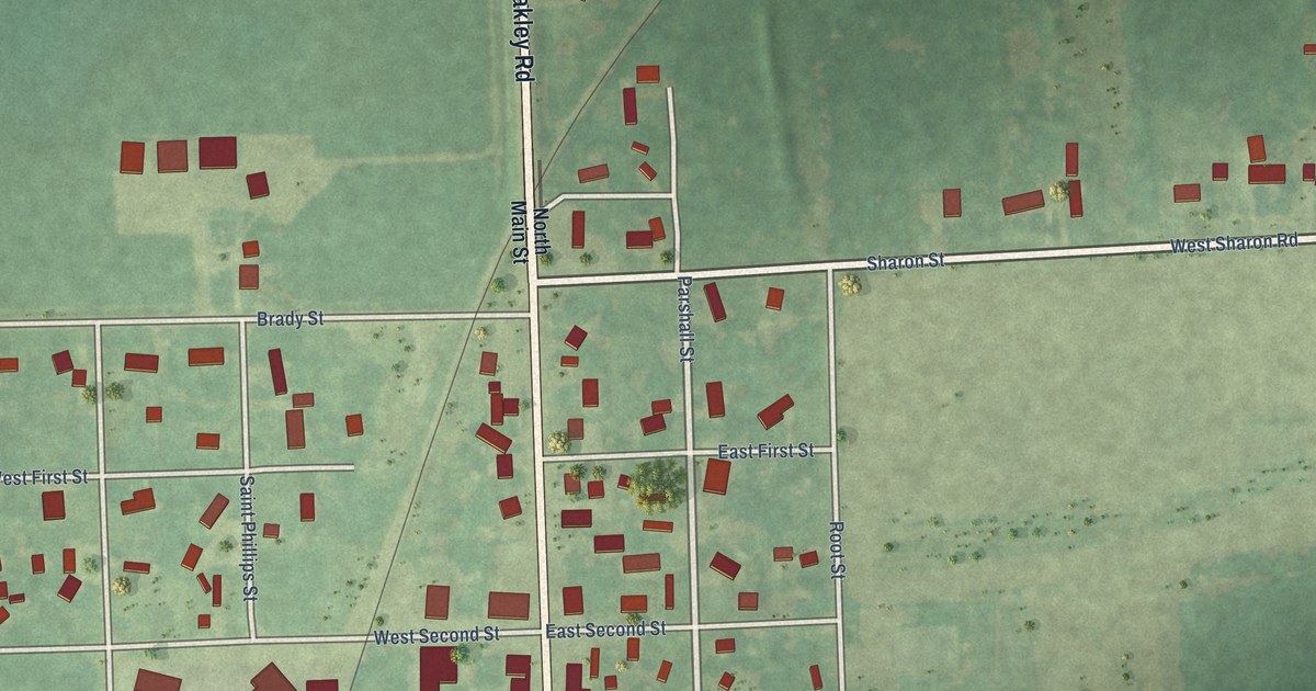 Map of Oakley, Michigan in 2026