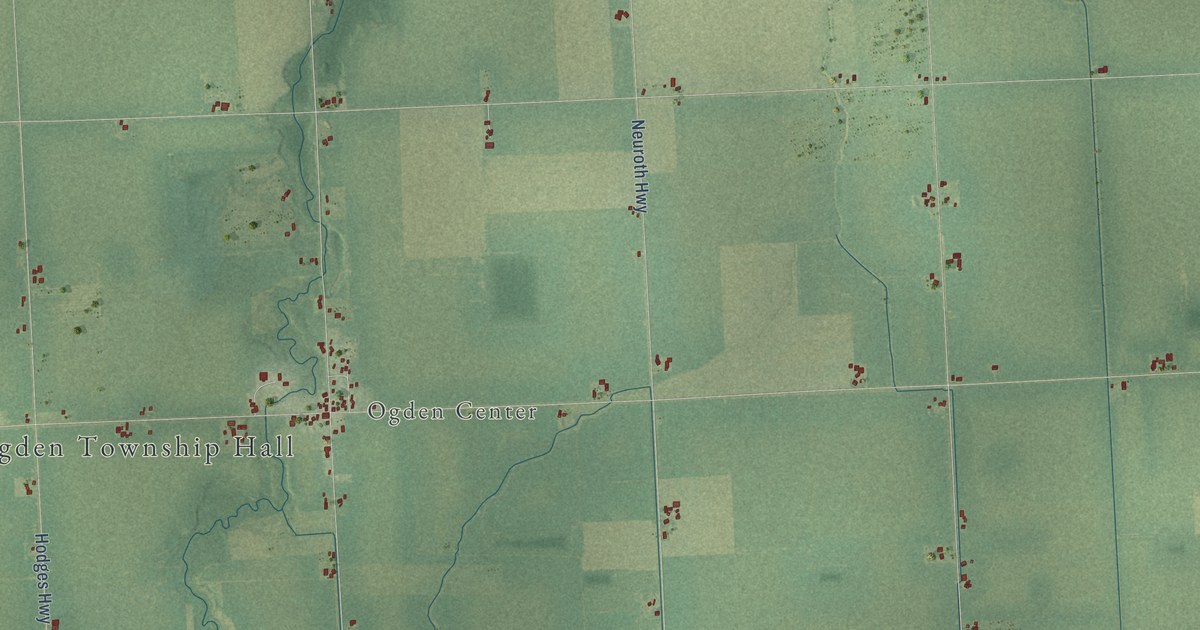 Map of Ogden, Michigan in 2026