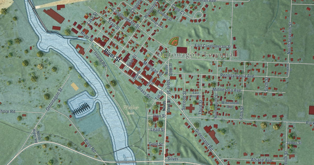 Map of Ontonagon Village, Michigan in 2026