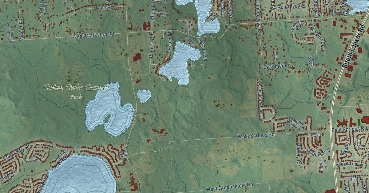 Map of Orion, Michigan in 2026