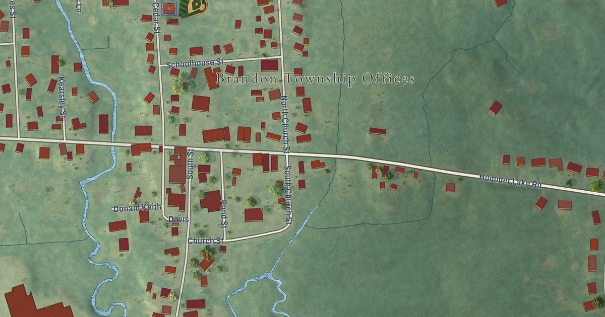 Map of Ortonville, Michigan in 2026