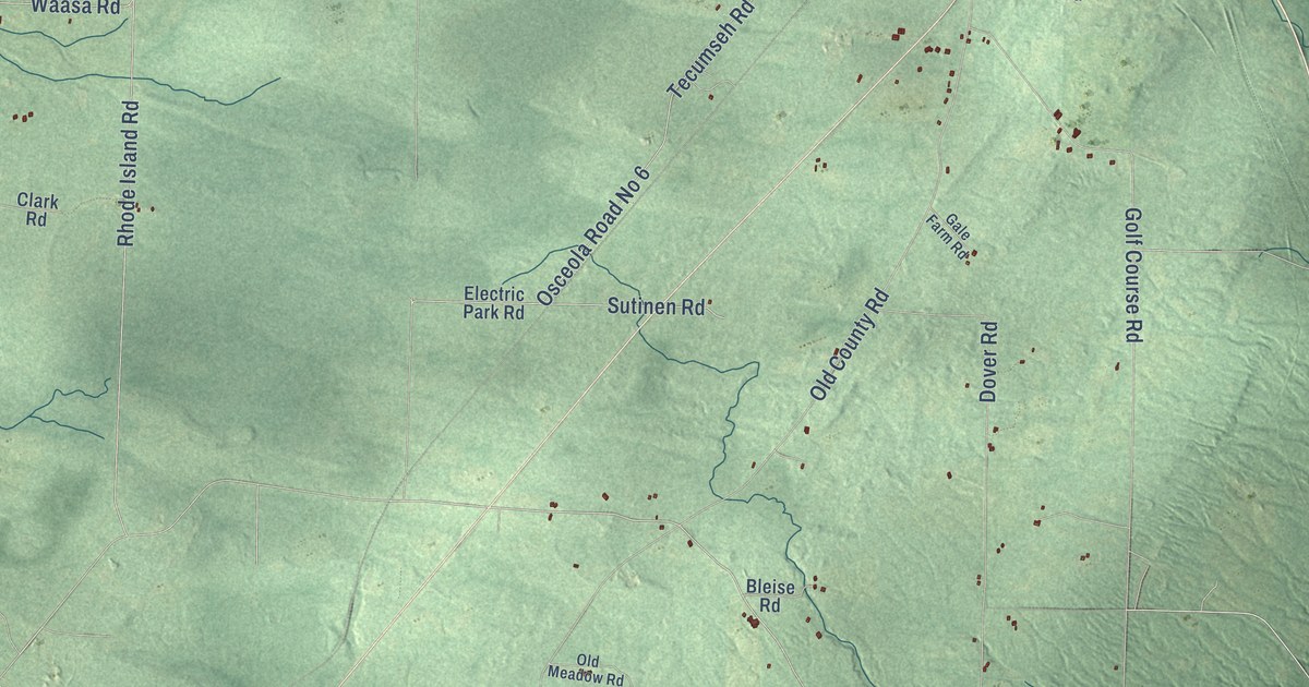 Map of Osceola, Houghton County, Michigan in 2026