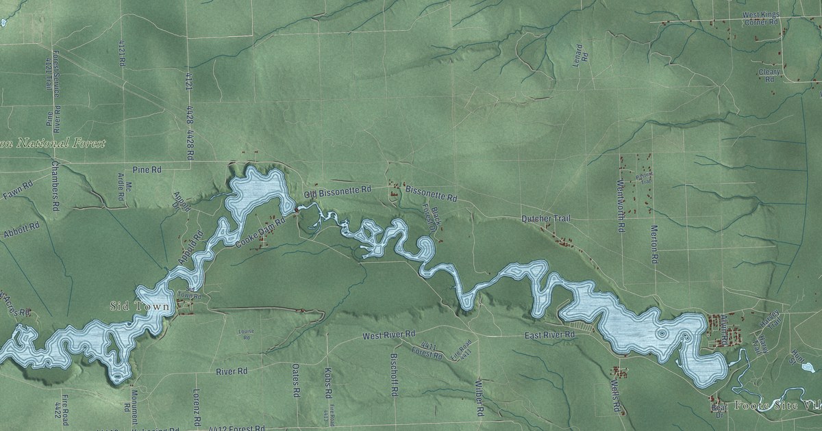 Map of Oscoda, Michigan in 2026