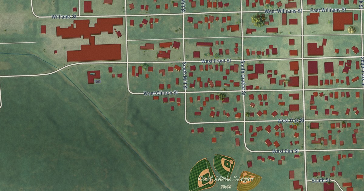 Map of Ovid City, Clinton County, Michigan in 2026