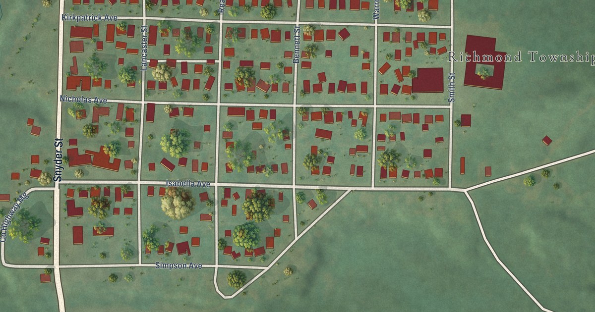 Map of Palmer, Michigan in 2026