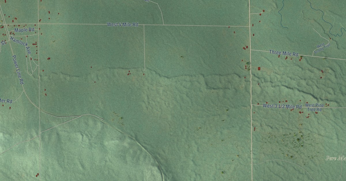 Map of Peacock, Michigan in 2026