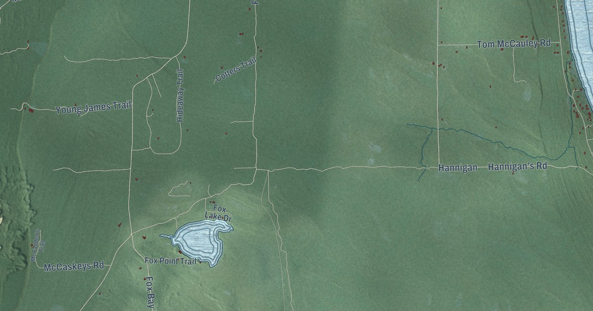 Map of Peaine, Michigan in 2026