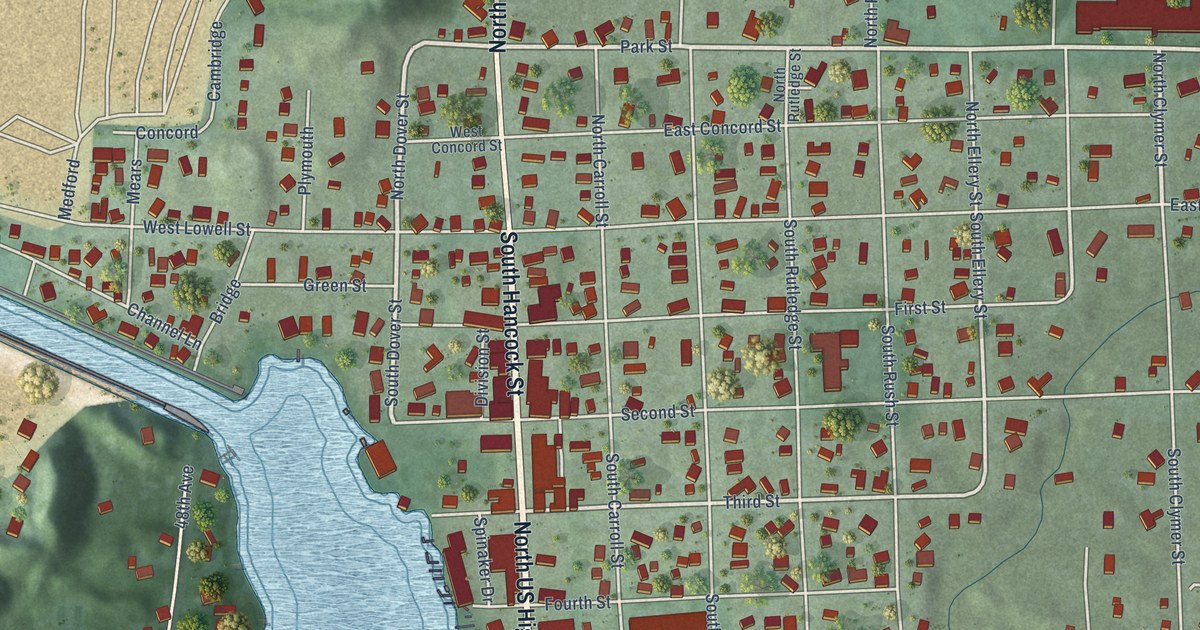 Map of Pentwater Village, Michigan in 2026