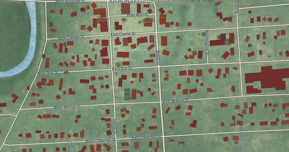 Map of Petersburg, Michigan in 2026