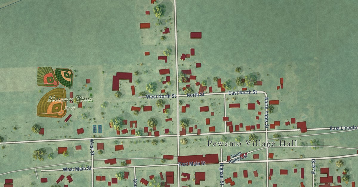 Map of Pewamo, Michigan in 2026