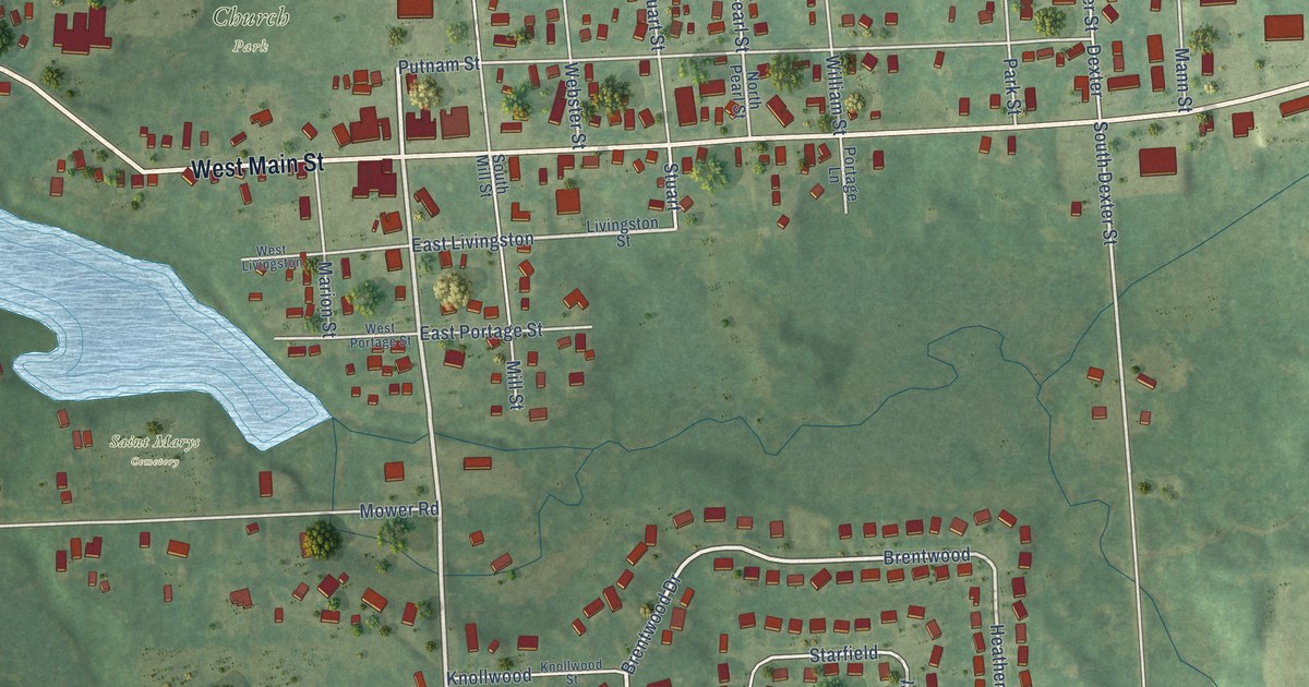 Map of Pinckney, Michigan in 2026