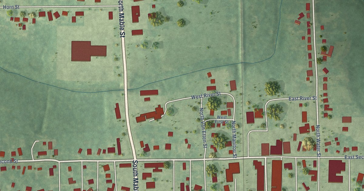 Map of Pinconning City, Michigan in 2026