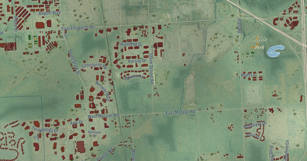Map of Pittsfield, Michigan in 2026