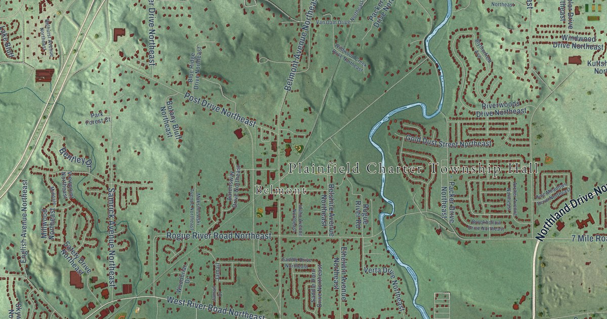 Map of Plainfield, Kent County, Michigan in 2026