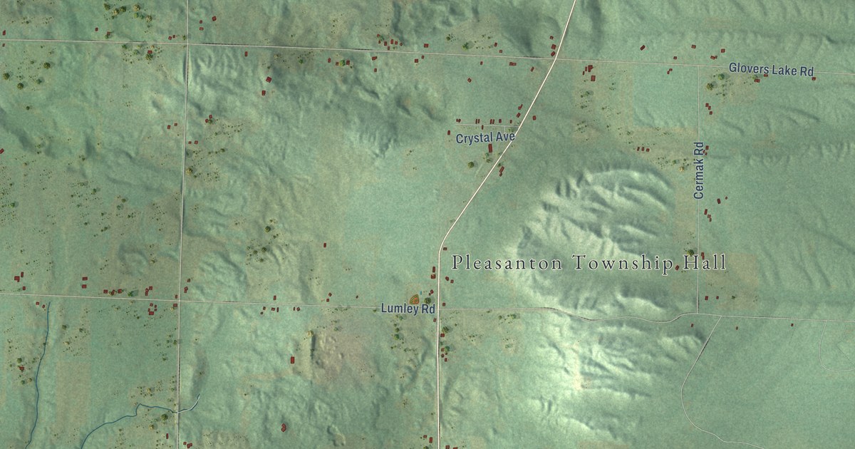 Map of Pleasanton, Michigan in 2026