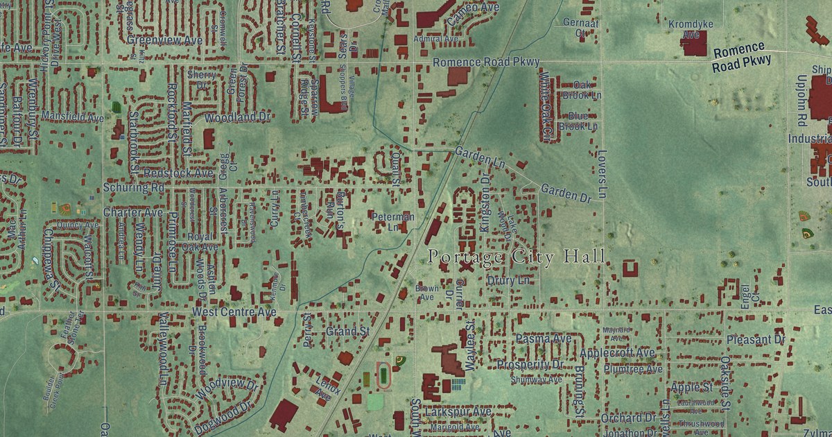 Map of Portage, Kalamazoo County, Michigan in 2026