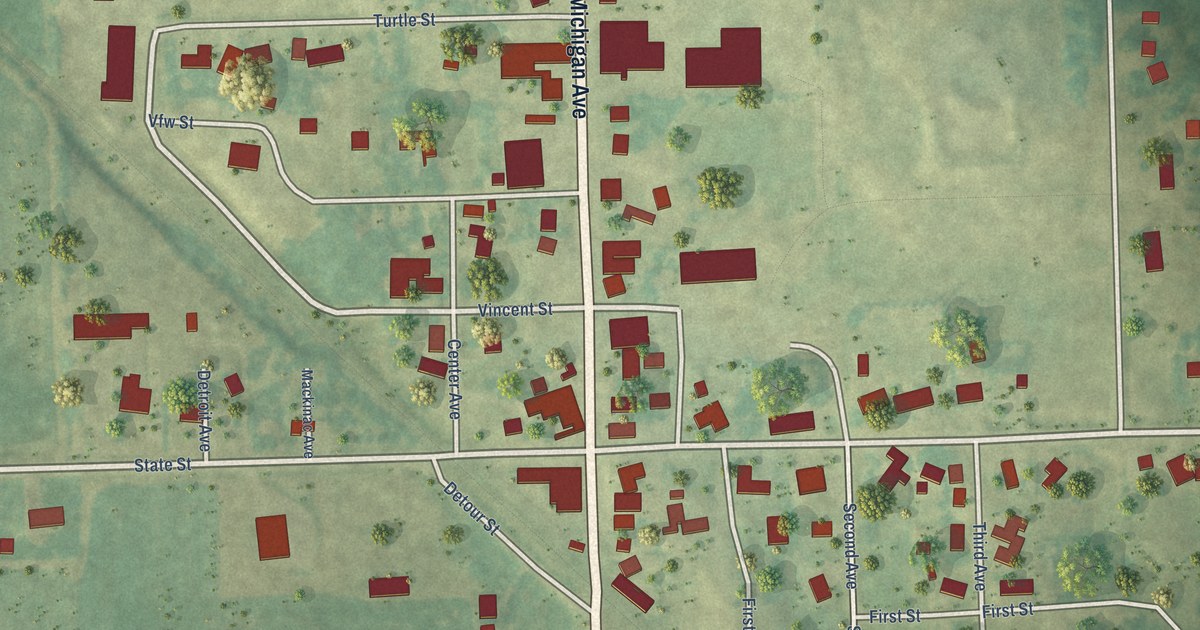 Map of Posen Village, Michigan in 2026