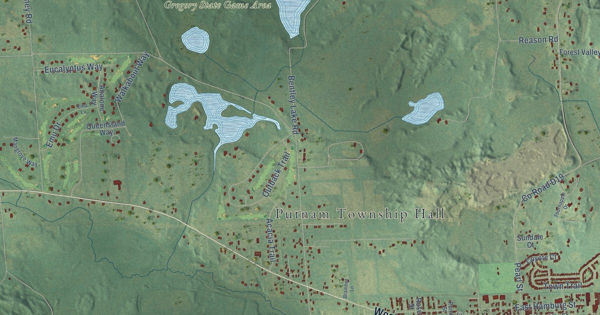 Map of Putnam, Michigan in 2026