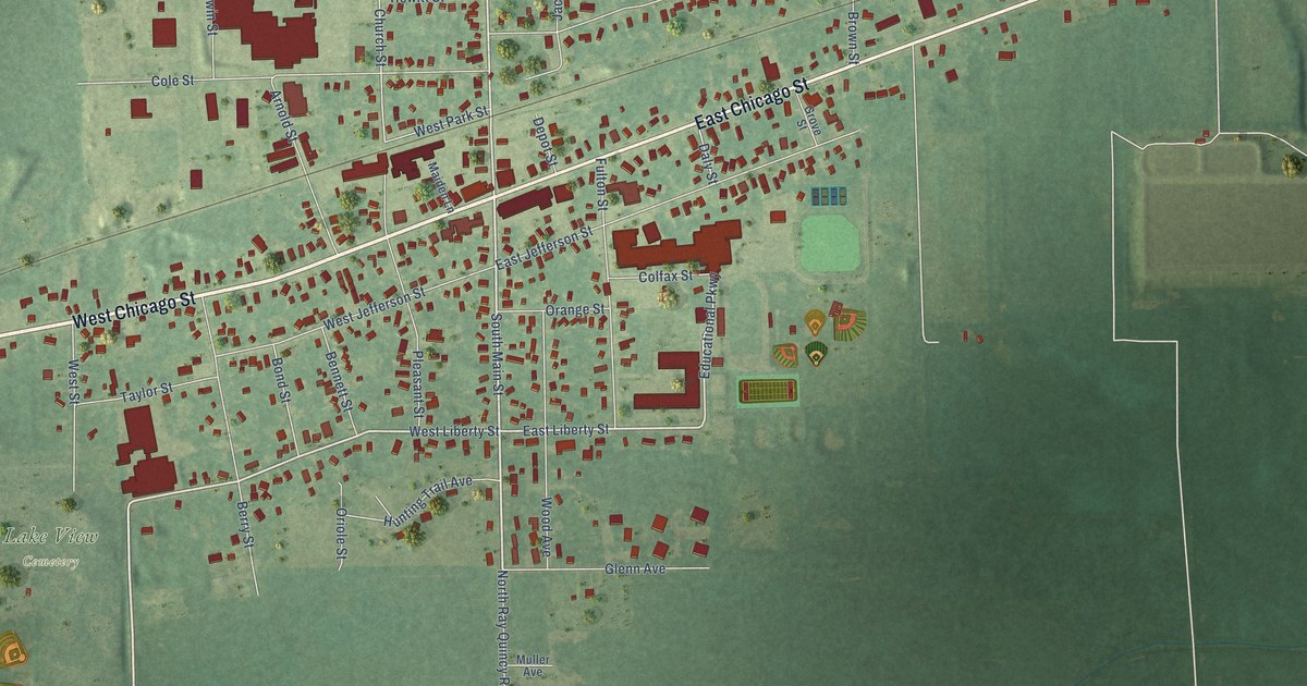 Map of Quincy Village, Branch County, Michigan in 2026