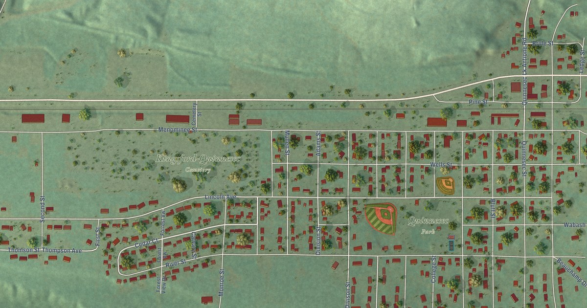 Map of Quinnesec, Michigan in 2026
