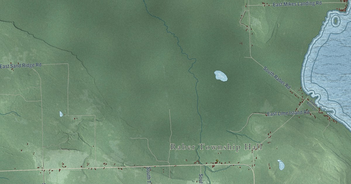 Map of Raber, Michigan in 2026