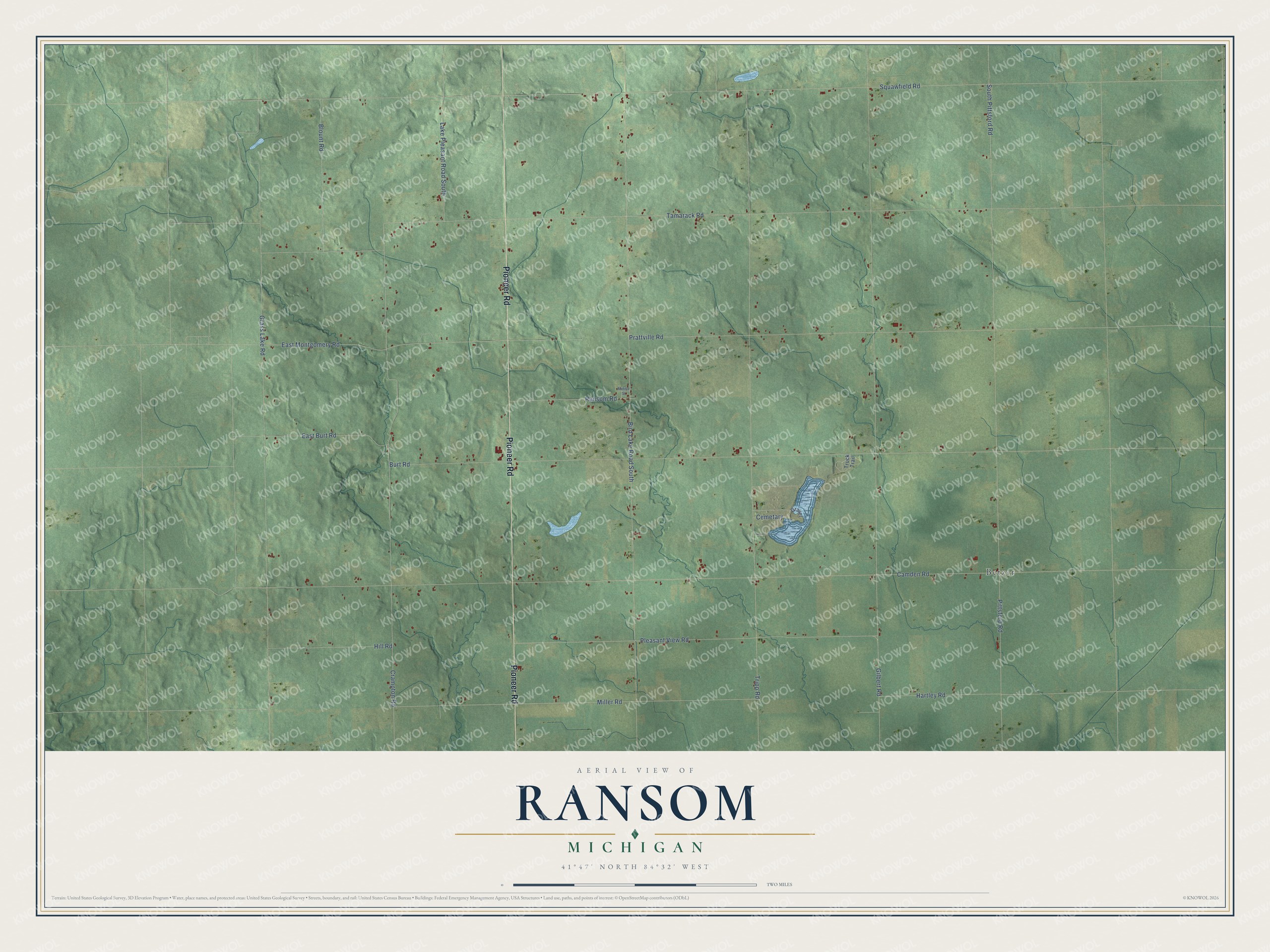 Watermarked full-map preview of Ransom, Michigan