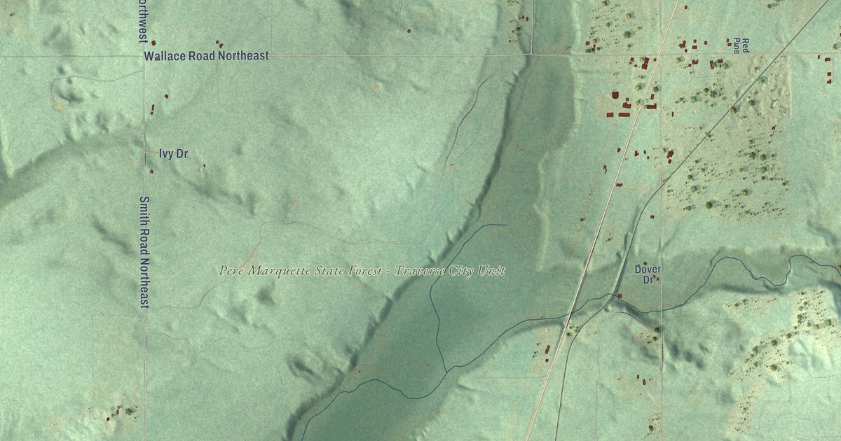 Map of Rapid River, Michigan in 2026